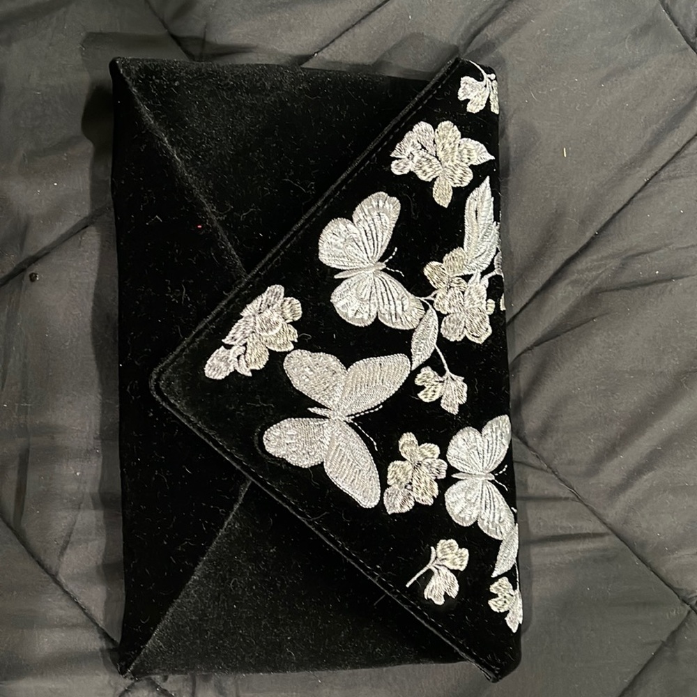 Ann Taylor Butterfly Clutch- Envelope Handbag